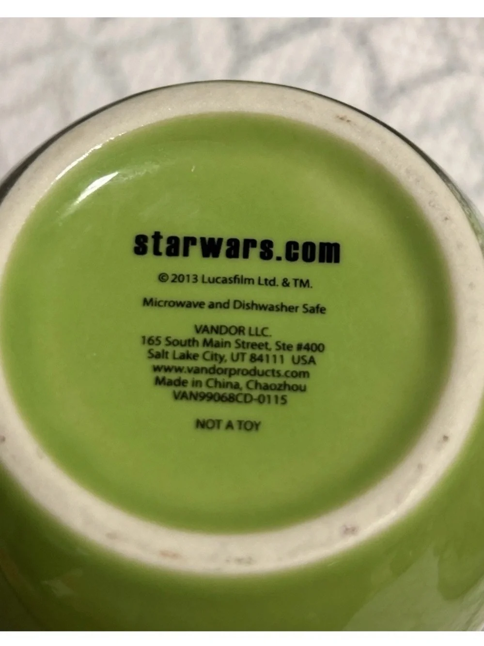 Star Wars Lime Green Yoda Ceramic Mug